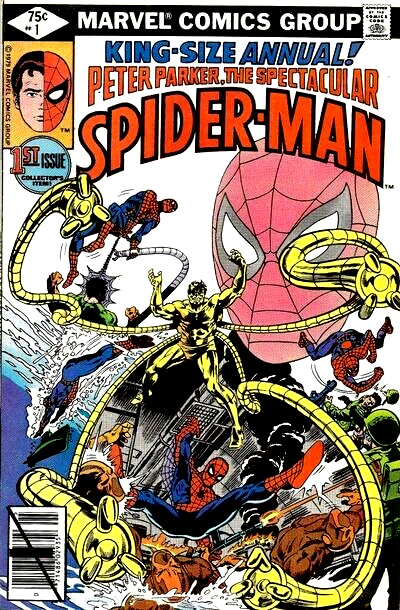 PETER PARKER SPECTACULAR SPIDER-MAN KING-SIZE ANNUAL #1 NM 1979 stock image