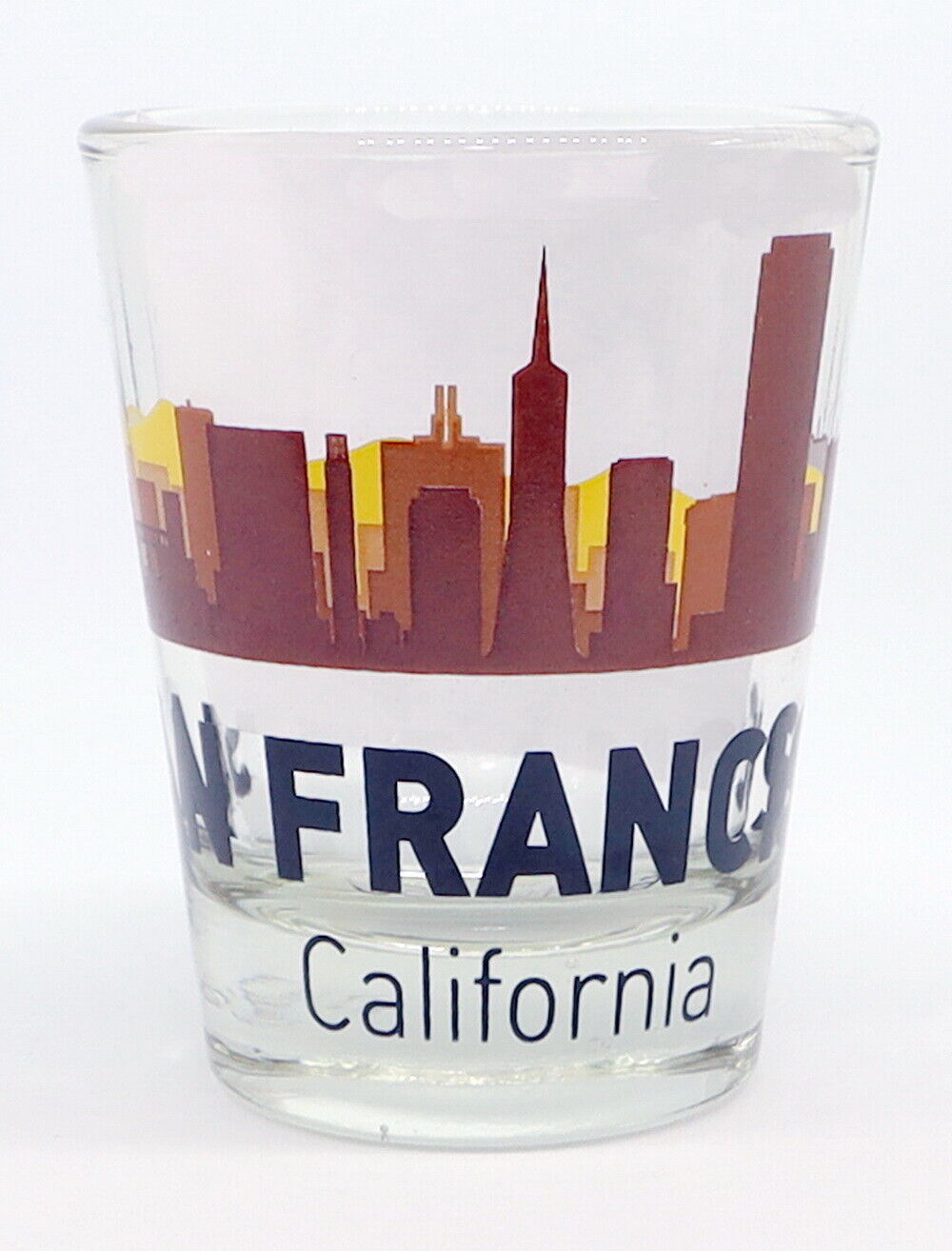 SAN FRANCISCO CALIFORNIA SUNSET SKYLINE SHOT GLASS SHOTGLASS