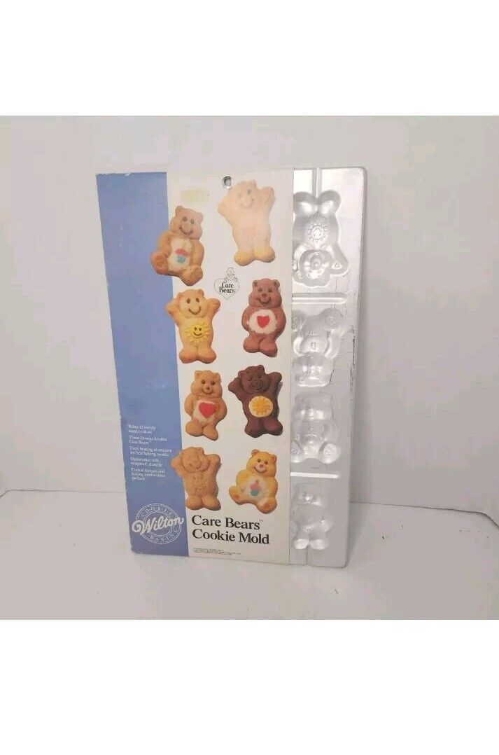 VTG New Wilton Metal 1986 Care Bears Candy Cookie Mini Cake Pan Molds 2306-118