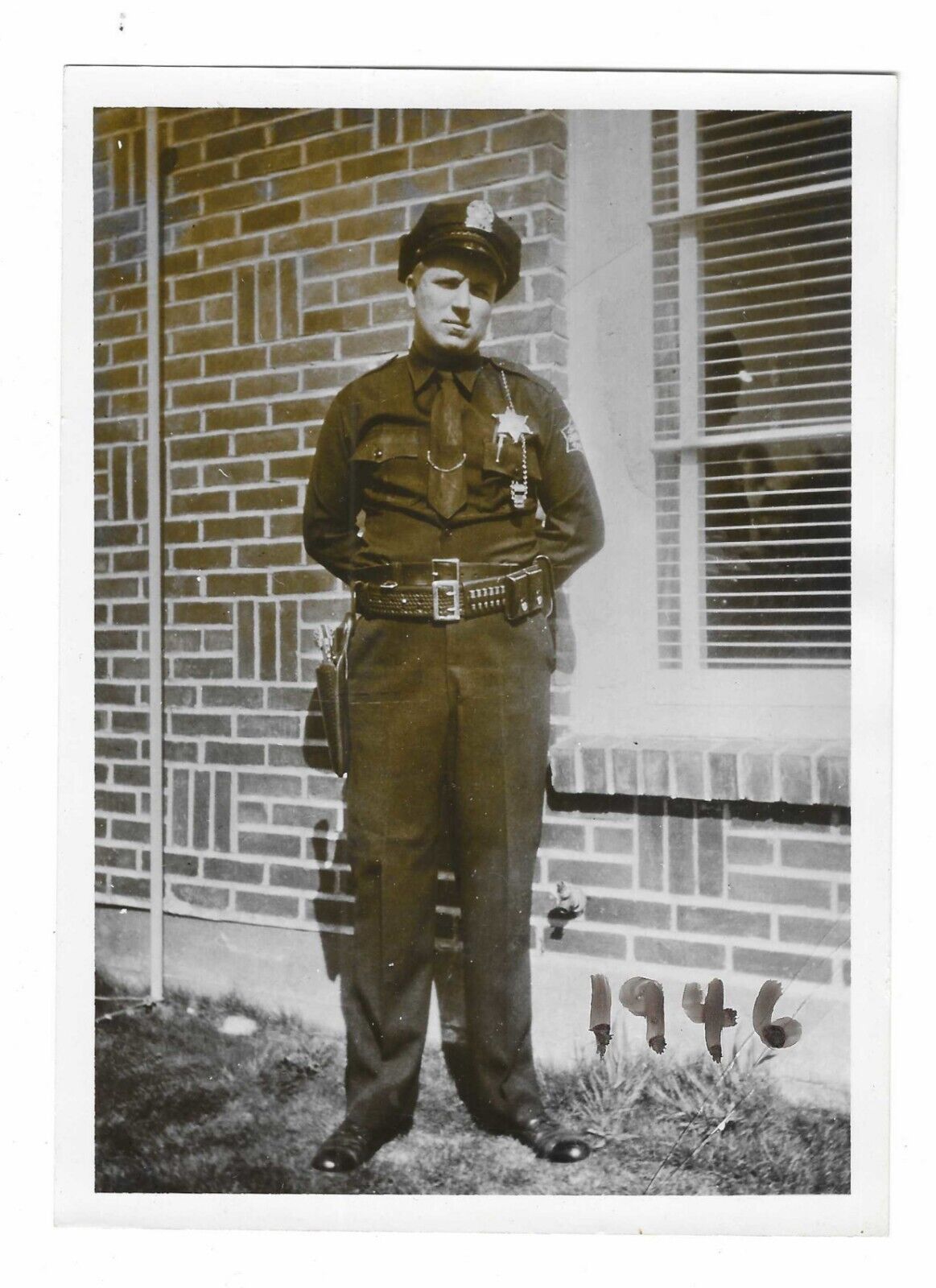 Vintage B&W Photo Policeman 5