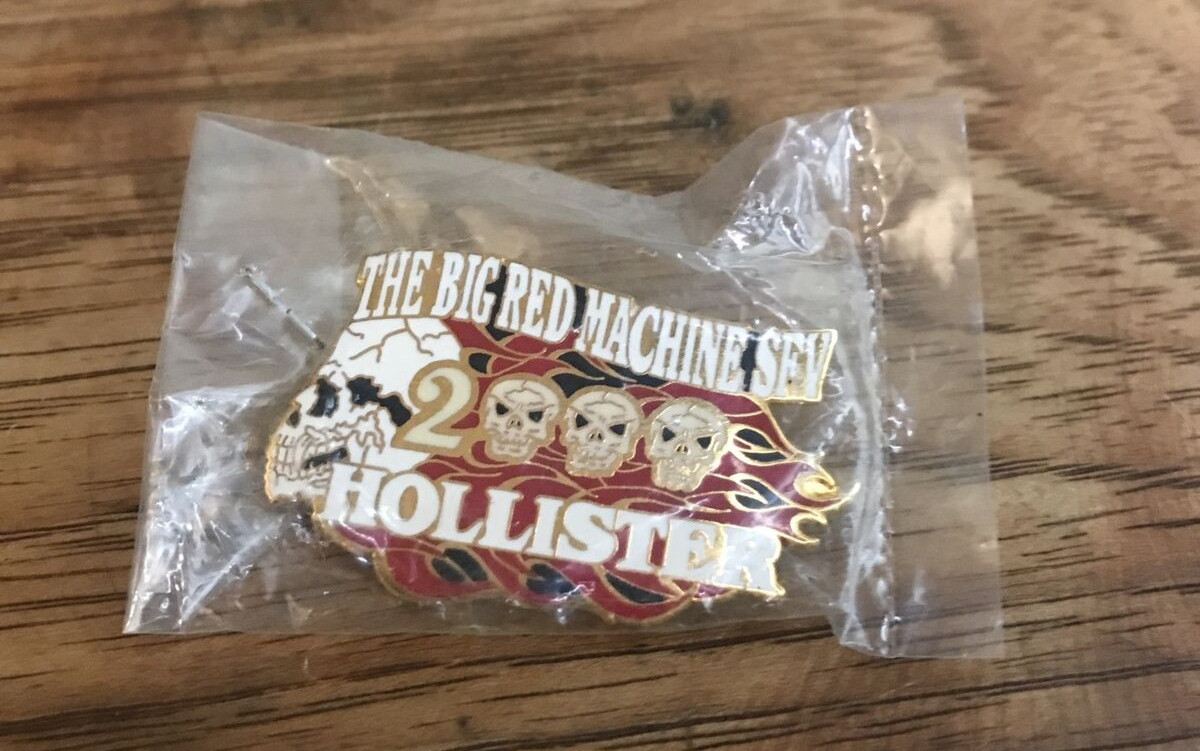 Vintage The Big Red Machine SFV Hollister Hells Angels support Pin