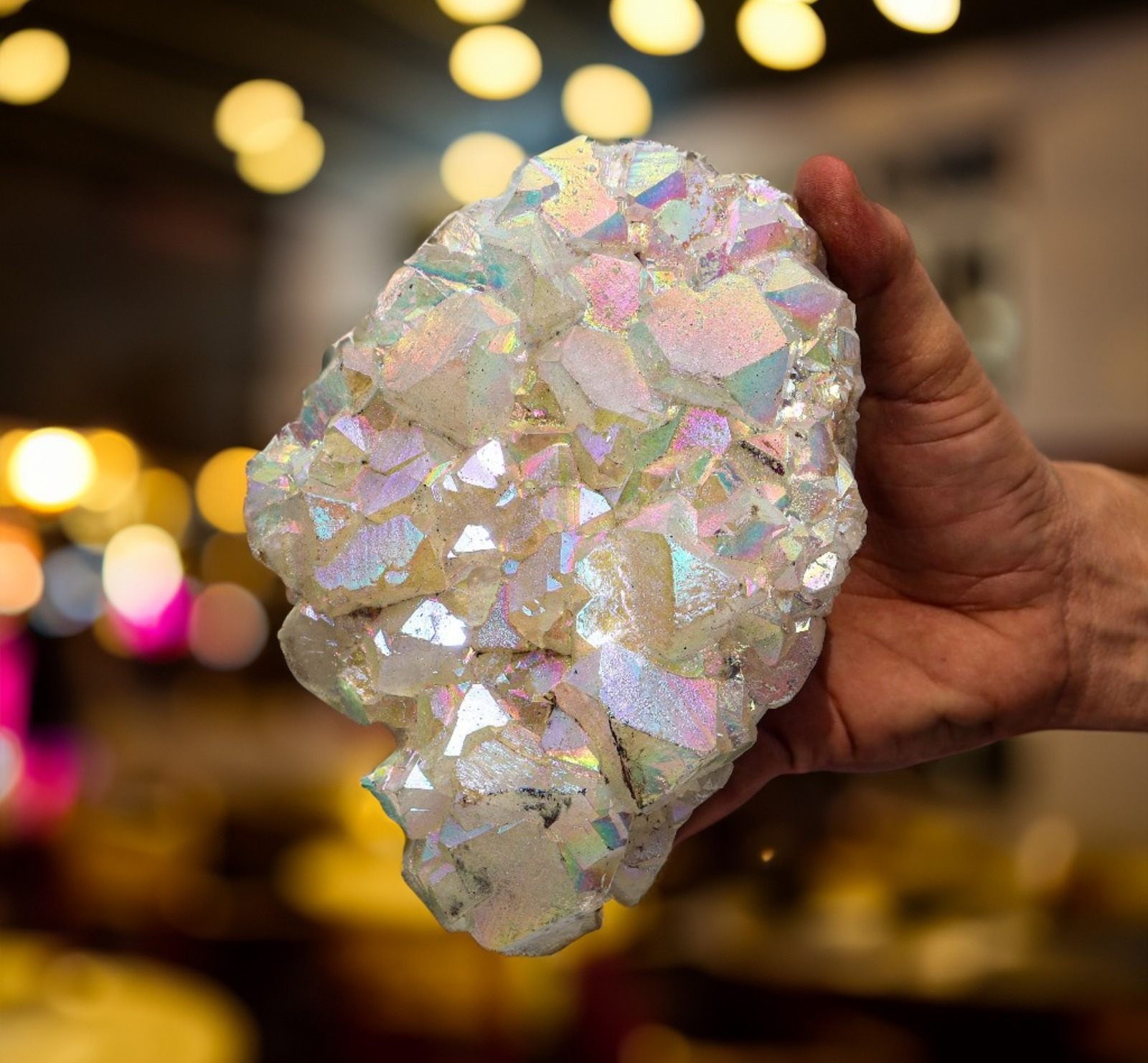 Stunning Rare Angel Aura Quartz Crystal Cluster Minerals Specimen - 1690 Grams