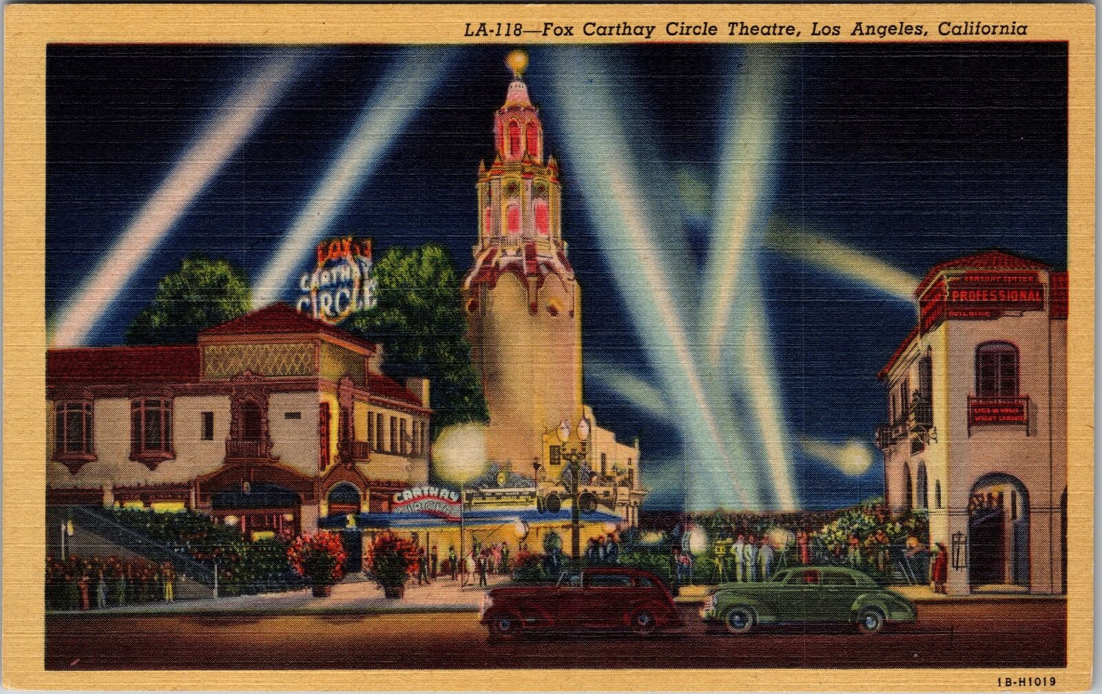 Los Angeles CA-California, Fox Carthay Theatre, Vintage Postcard