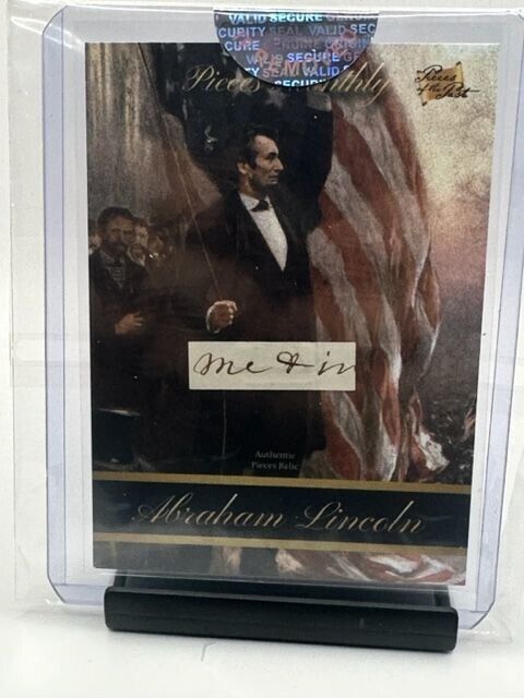 ABRAHAM LINCOLN 2020 THE BAR PIECES OF THE PAST HYBRID HAND WRITTEN LETTER RELIC