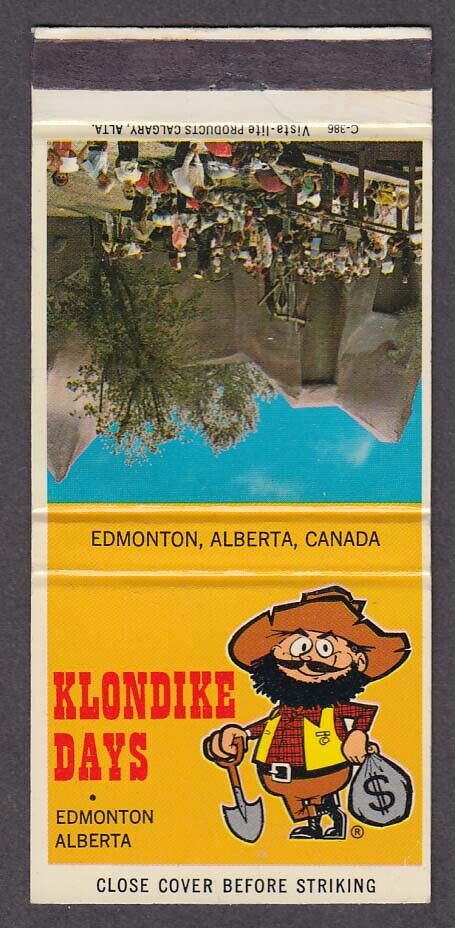Chilkoot Mine Klondike Days Edmonton Alberta Canada matchcover