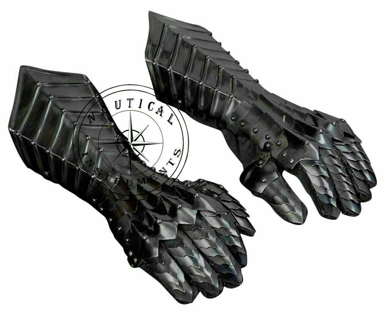 Vintage 18GSteel Medieval Knight Gauntlets Gothic Gauntlet Gloves Christmas Gift