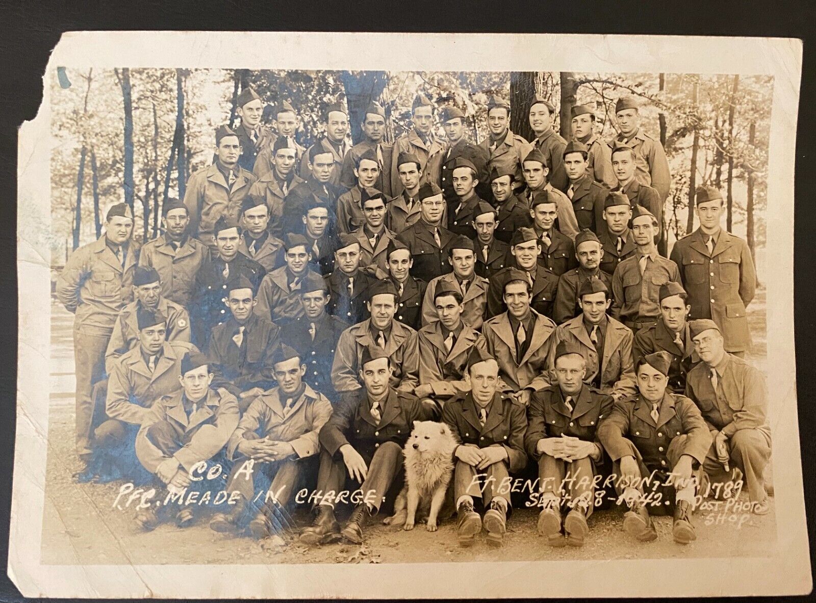 WW II  -  Ft. Benj.Harrison Group Photo 1942