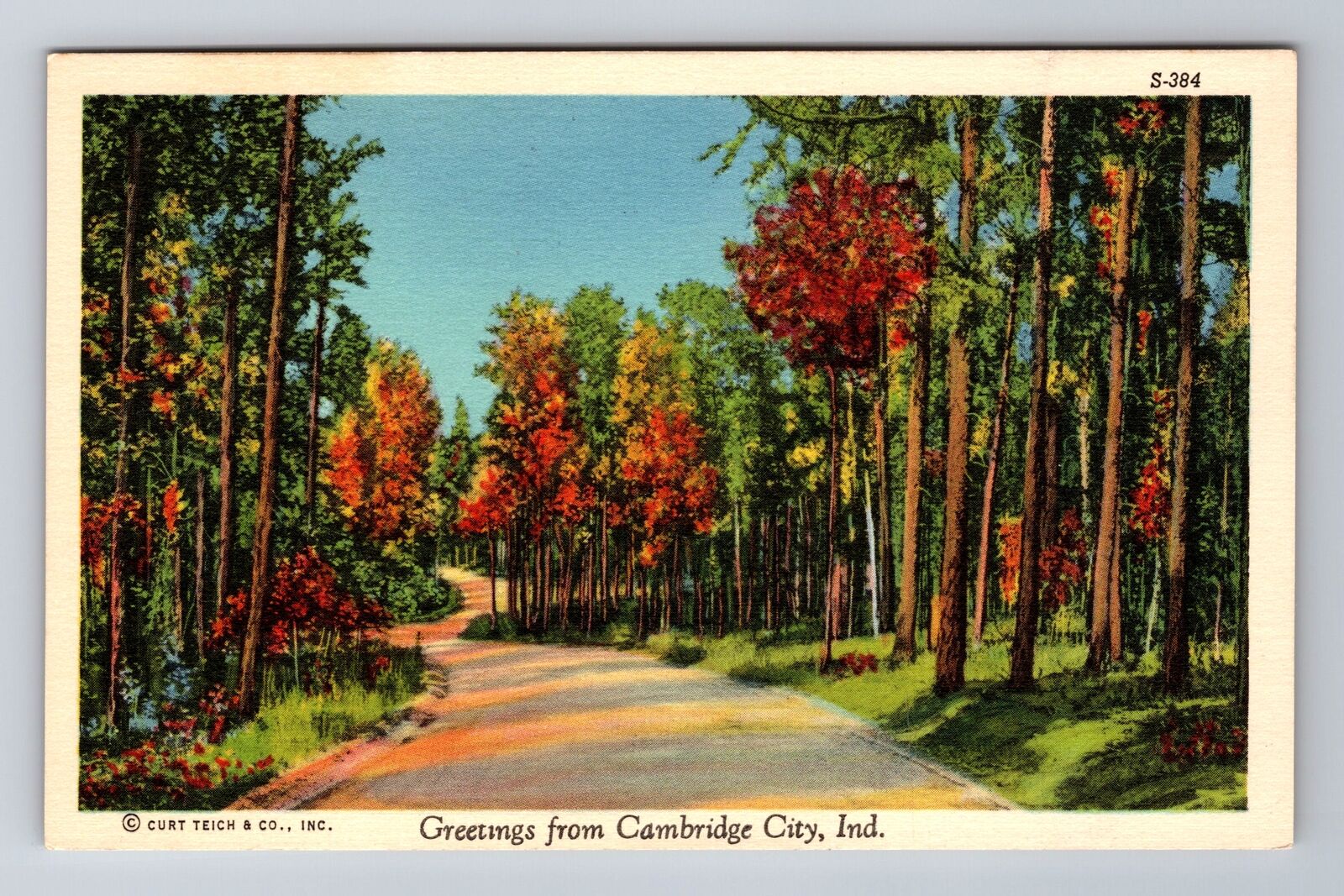 Cambridge City, IN-Indiana, Scenic Greetings c1941, Vintage Postcard
