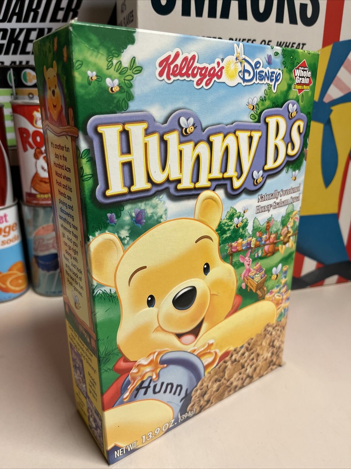2001 Kellogg’s Honey B’s Winnie the Pooh Cereal 13.9 oz Full Box Factory Sealed