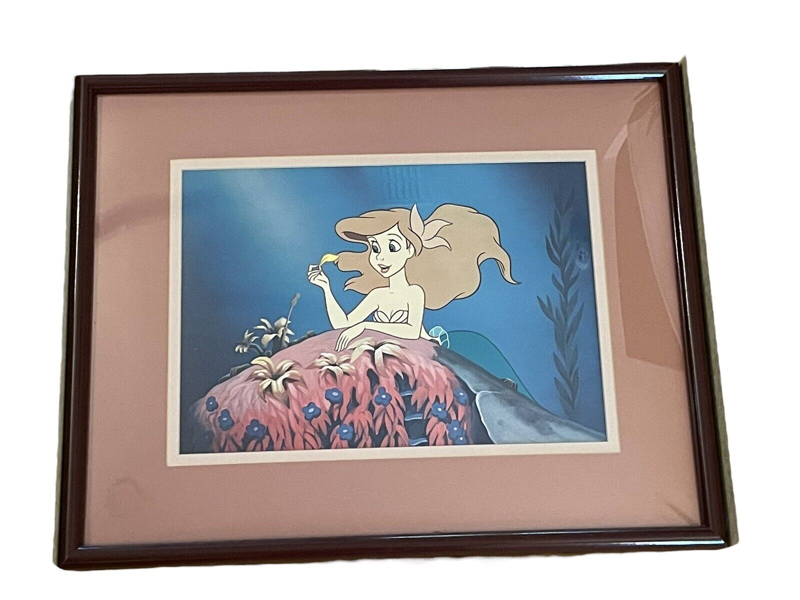 1997 Disney Classic Little Mermaid Ariel In Love 1329/10000 Framed Lithograph 