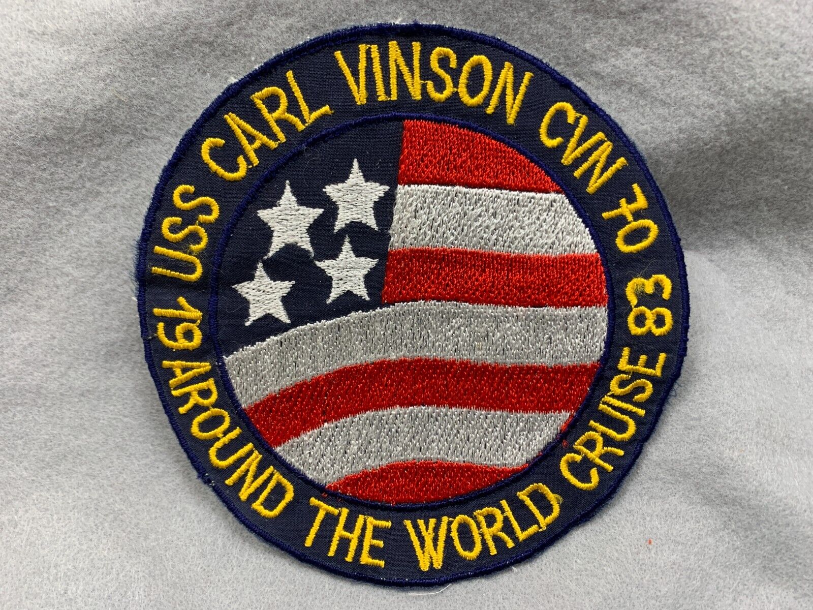 1983 US Navy Cruise Patch USS Carl Vinson CVN-70 - Around The World Cruise