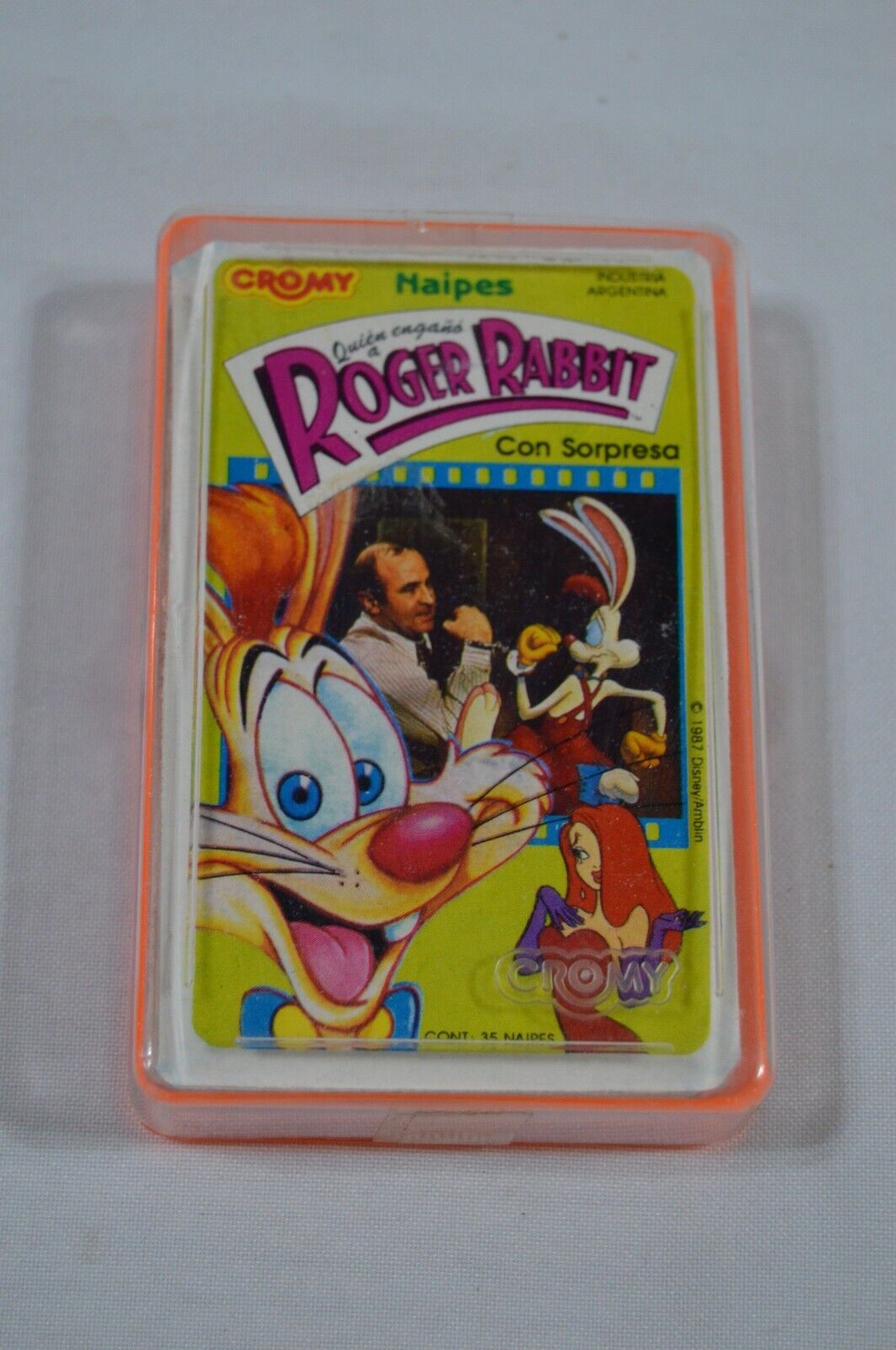 RARE Who Framed Roger Rabbit Deck of Cards Cromy 1988 ARGENTINA NOS ORIGINAL
