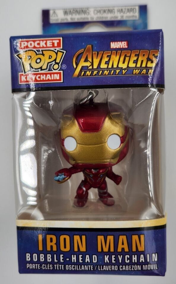Funko Iron Man Bobble Head Key Chain Pocket Pop Avengers Infinity War