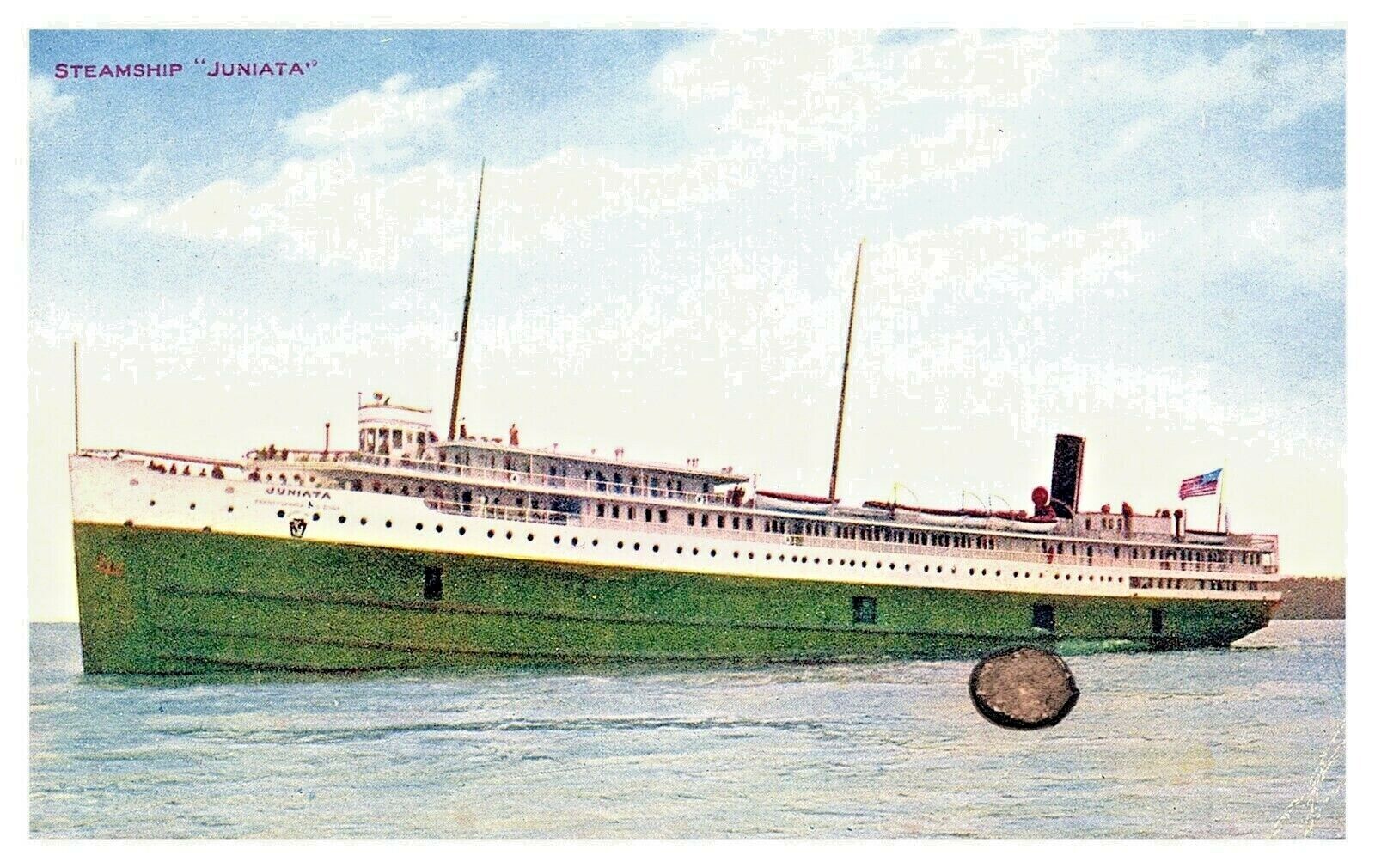 c1915 Steamship Juanita Steamer Ship SS VO Hammon Divided Back Postcard F2