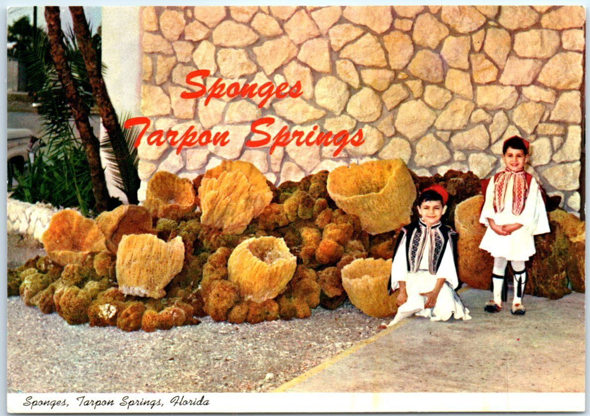 Postcard - Sponges, Tarpon Springs, Florida, USA