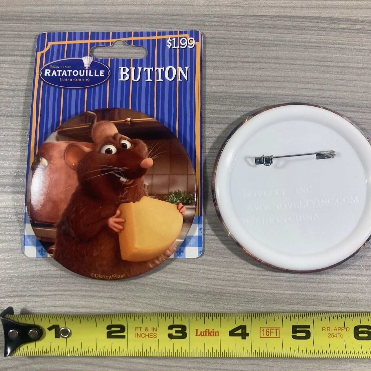 Disney Pixar Ratatouille Zipper-Pull Keychain Button Puzzle Stickers Clings New