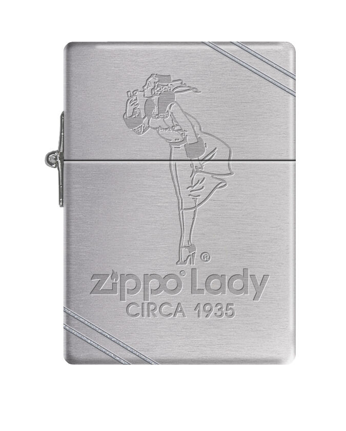 Zippo Windproof Replica 1935 Lighter Zippo Lady, Engraved 1935 Windy 41566, NIB