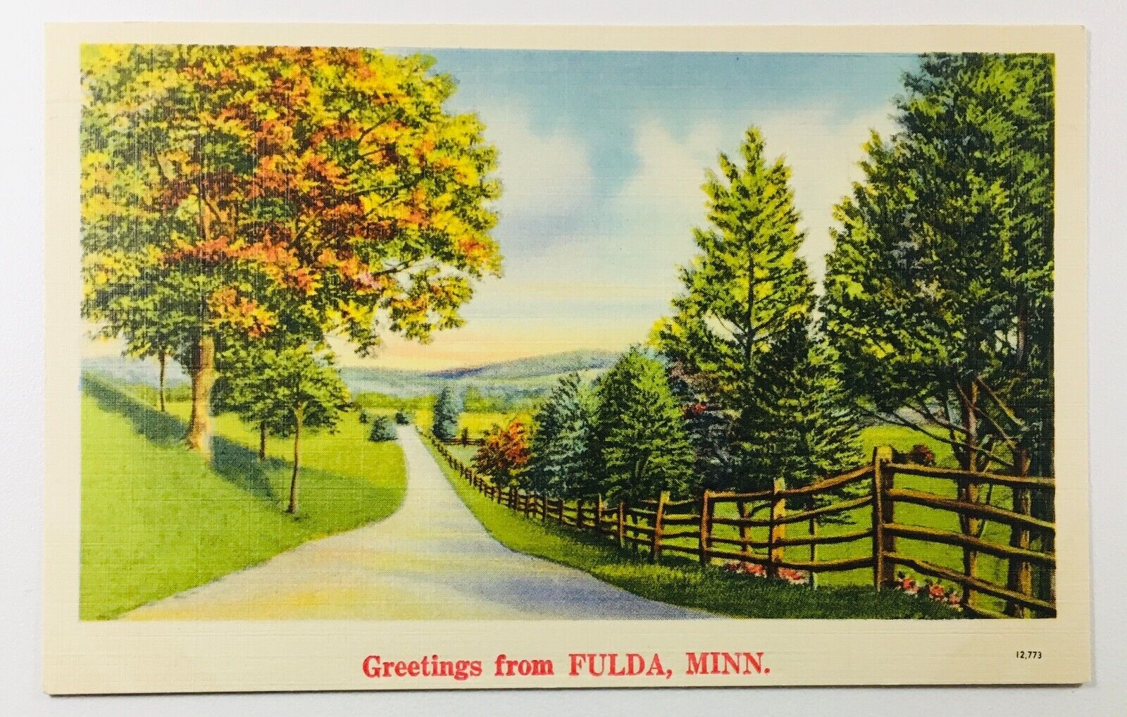 Fulda, MN Greetings Postcard
