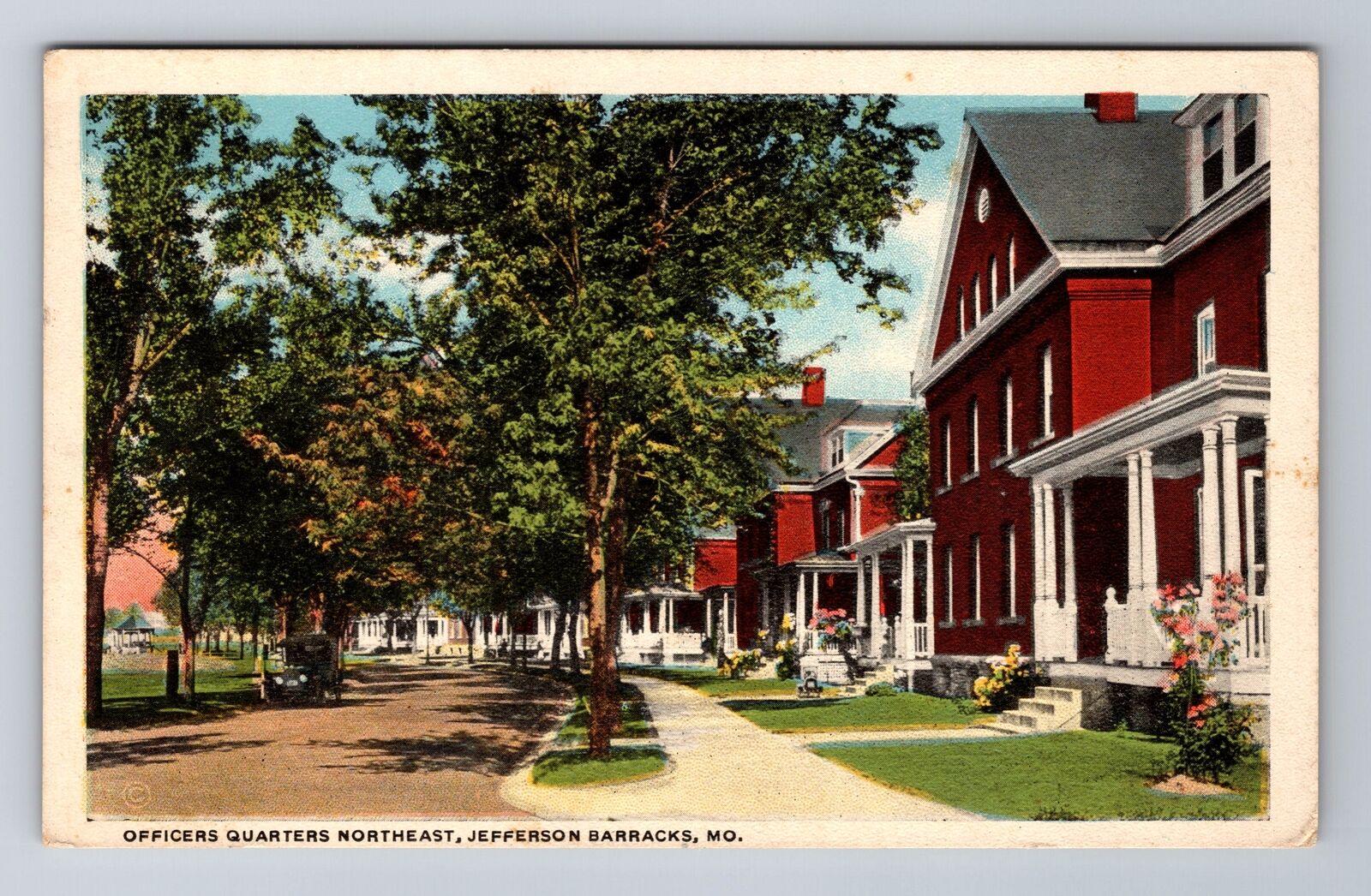 Jefferson Barracks MO-Missouri, Officers Quarters, Antique Vintage Postcard