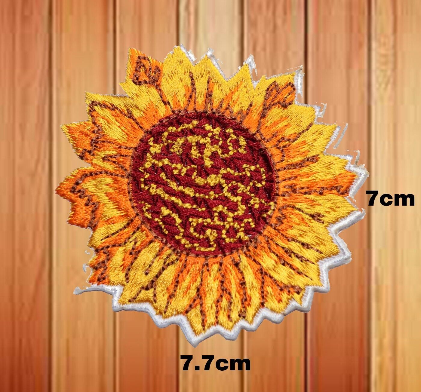 SUNFLOWER EMBROIDERED IRON OR SEW ON PATCHES APPLIQUE LOGO BADGE