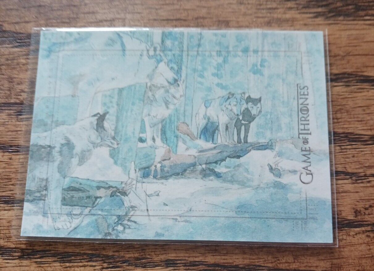 2017 Rittenhouse GAME OF THRONES SKETCH BY ROY COVER - Nymeria Dire Wolves 1/1