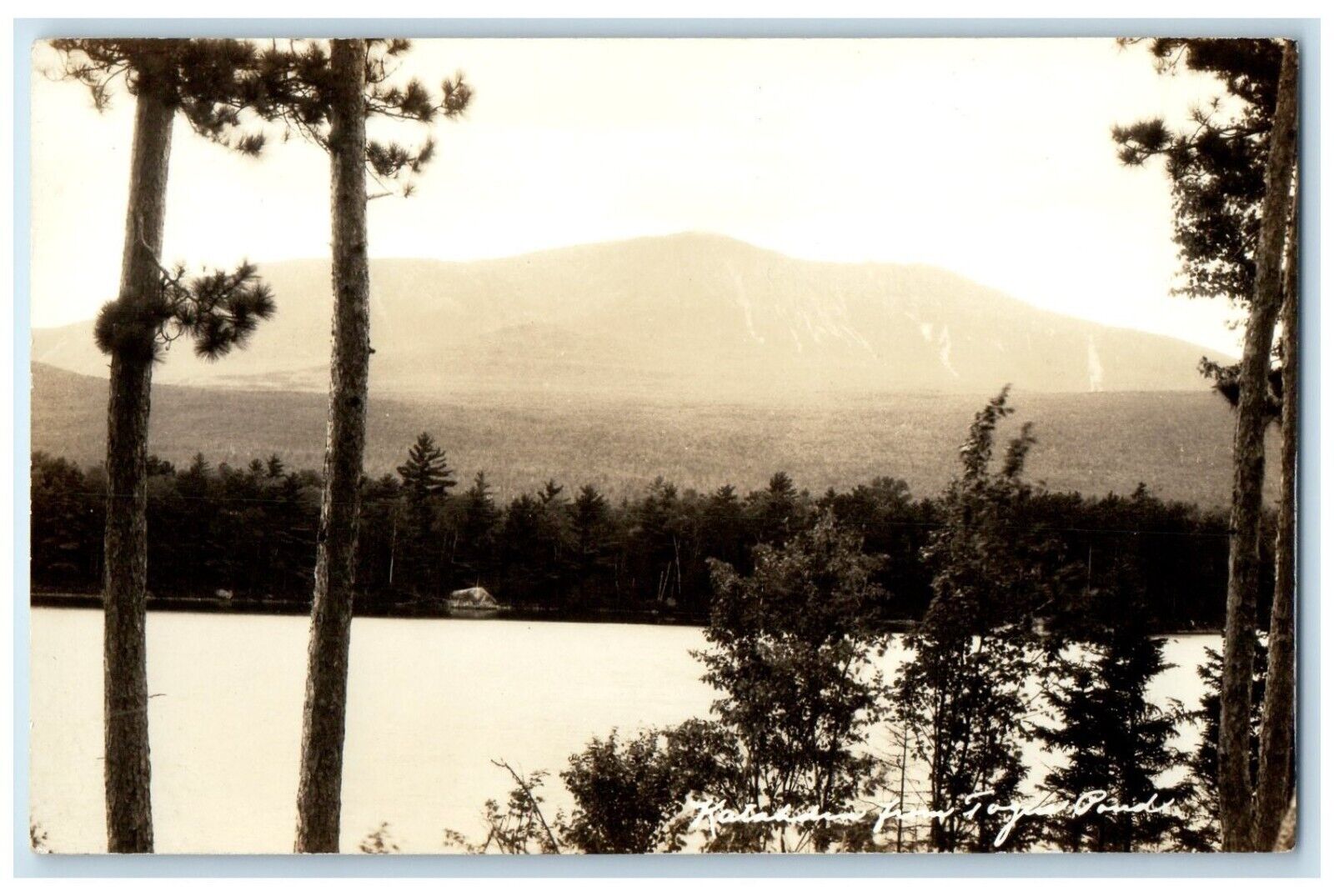 c1930\'s View Of Togue Pond Katahdin Maine ME RPPC Photo Vintage Postcard