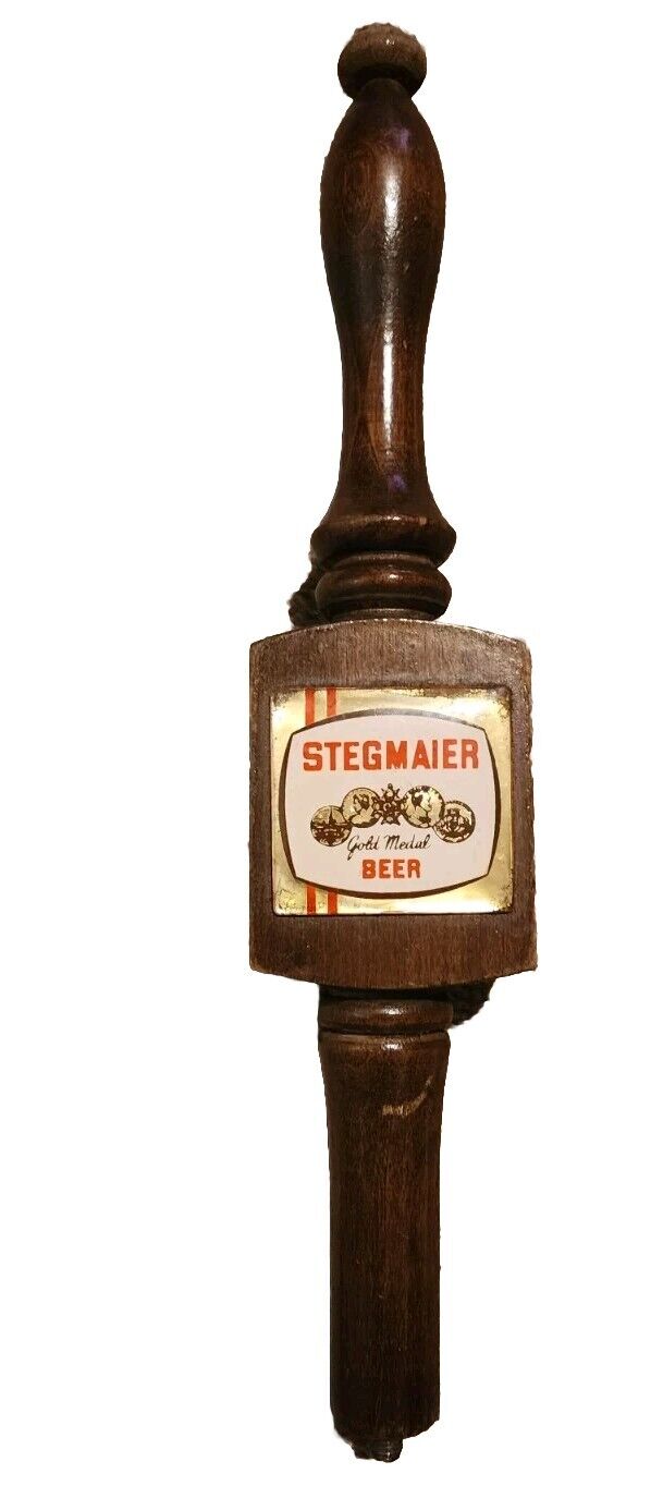 Antique Stegmaier Gold Medal Wood Beer Tap Handle Pennsylvania WB
