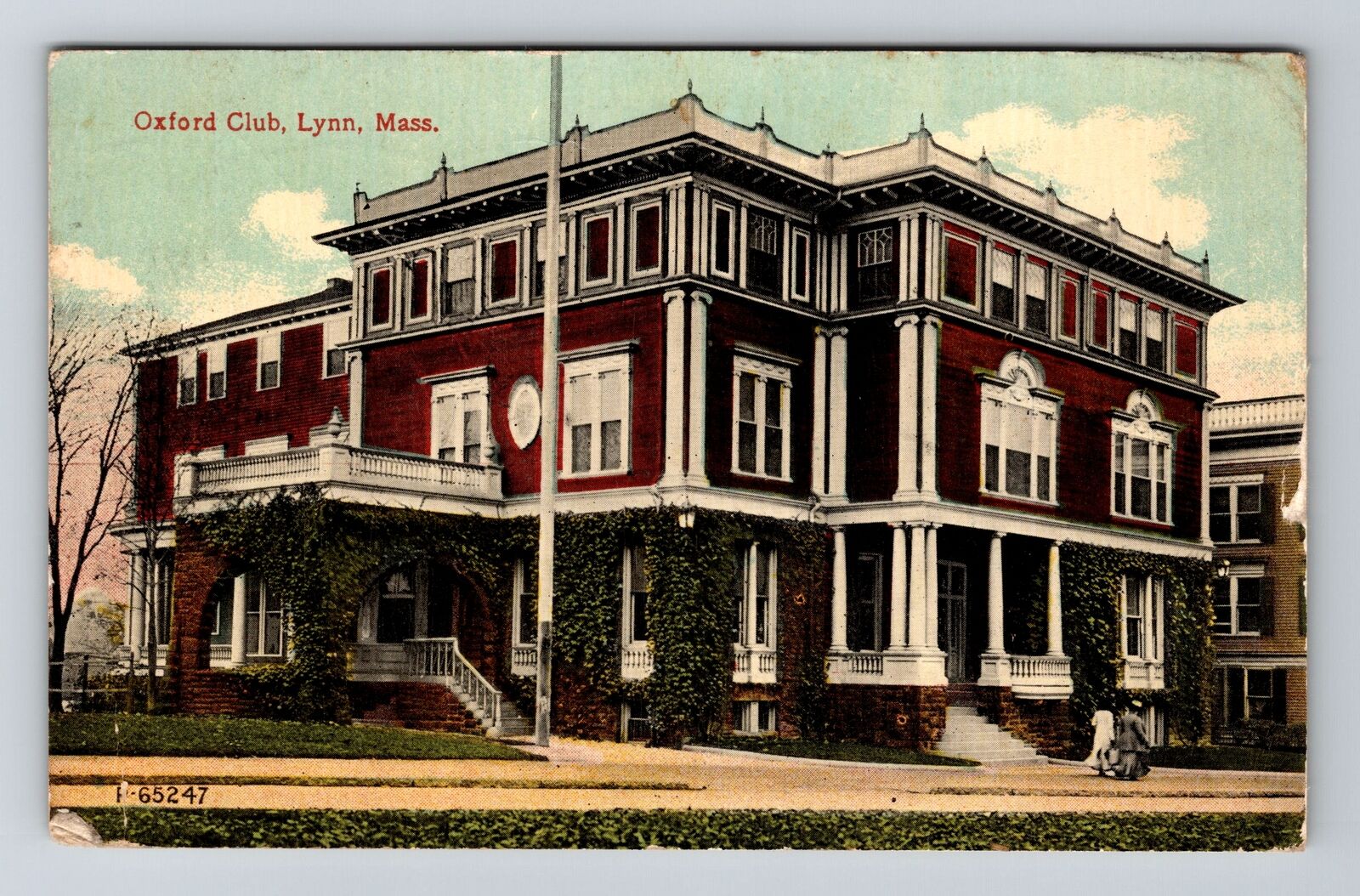 Lynn MA-Massachusetts, The Oxford Club, c1914 Vintage Postcard