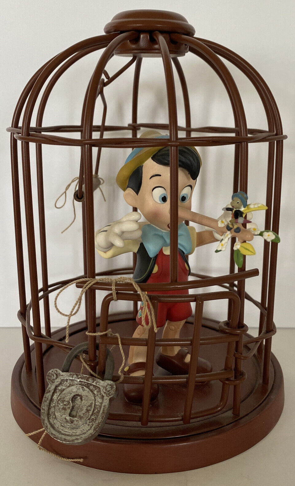 Pinocchio & Jiminy Cricket WDCC I'll Never Lie Again w COA Hard to Find Vintage