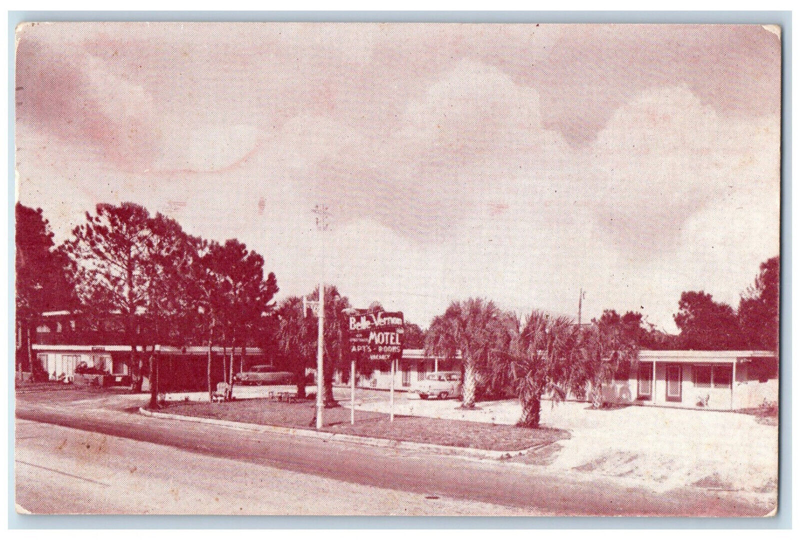 c1950's Belle Vernon Motel Apartments St. Petersburg Florida FL Postcard
