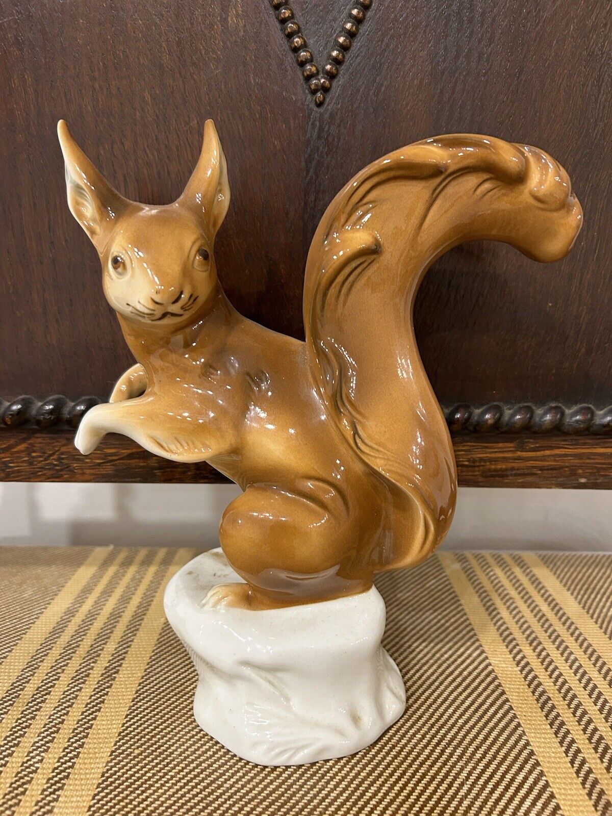 Vintage Royal Dux Porcelain Red Squirrel Figurine 9 1/4\