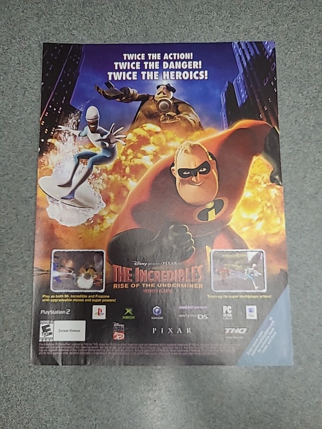 The Incredibles Disney Rise Of The Undeeminer Print Ad 2005 8x11 Wall Art 