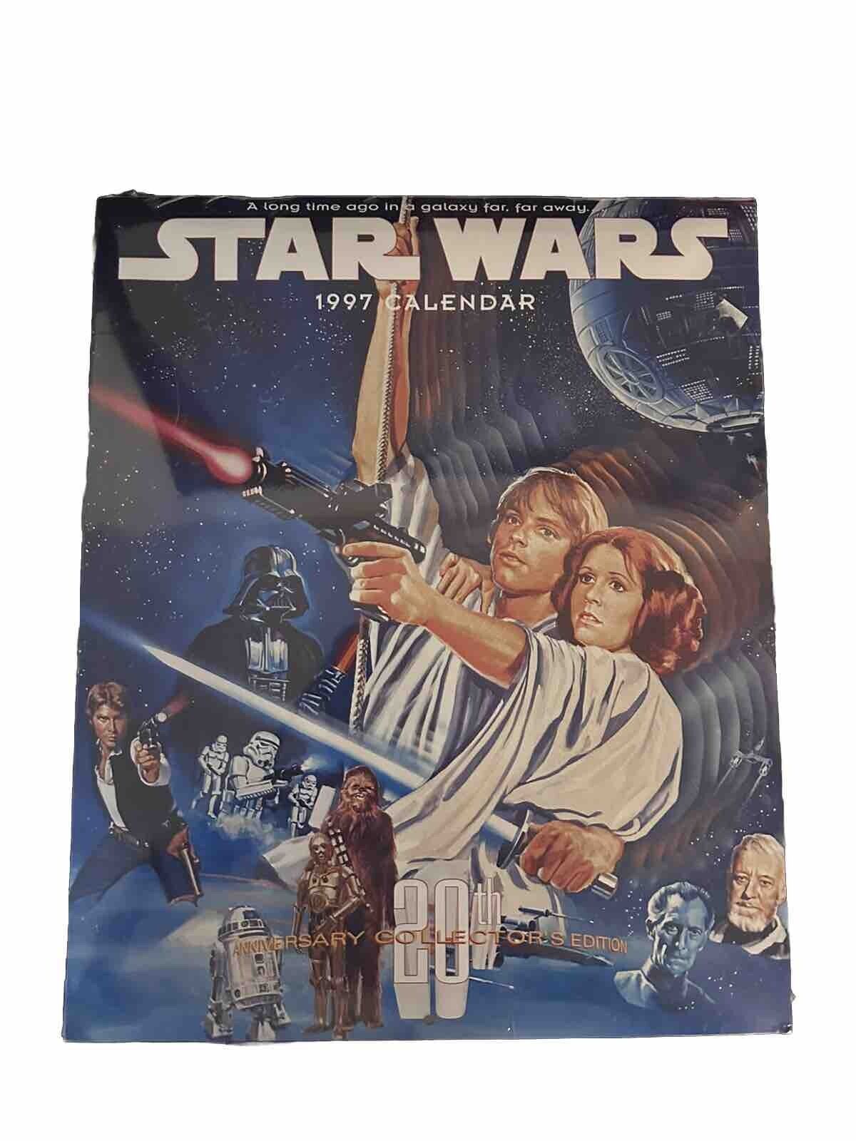 Star Wars 1997 20th Anniversary Calendar Great Illustrations Original Sealed