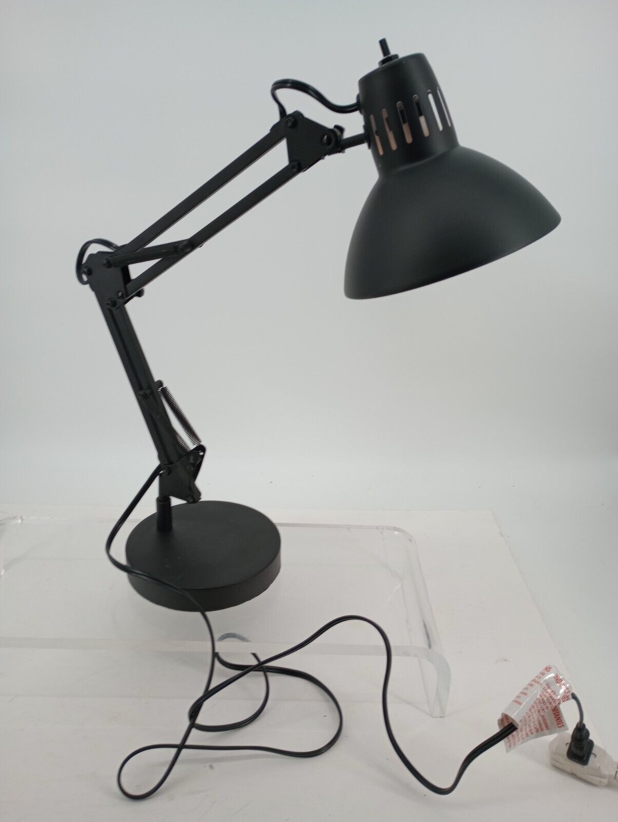 Interteck  Architects Adjustable Desk Lamp Black Powered Coated Metal Working