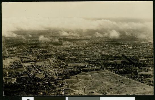Altadena From Mountain Showing Lake Avenue And Lower Portion Of Mo - Old Photo
