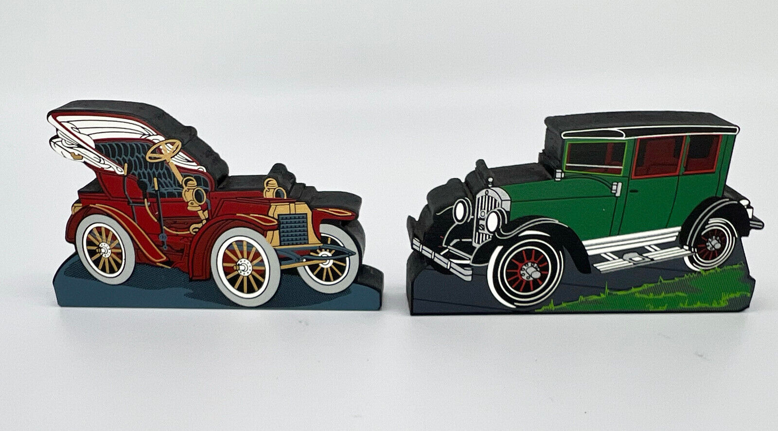 Shelia’s Collectible Houses Charleston South Carolina Wood Figurines Old Cars