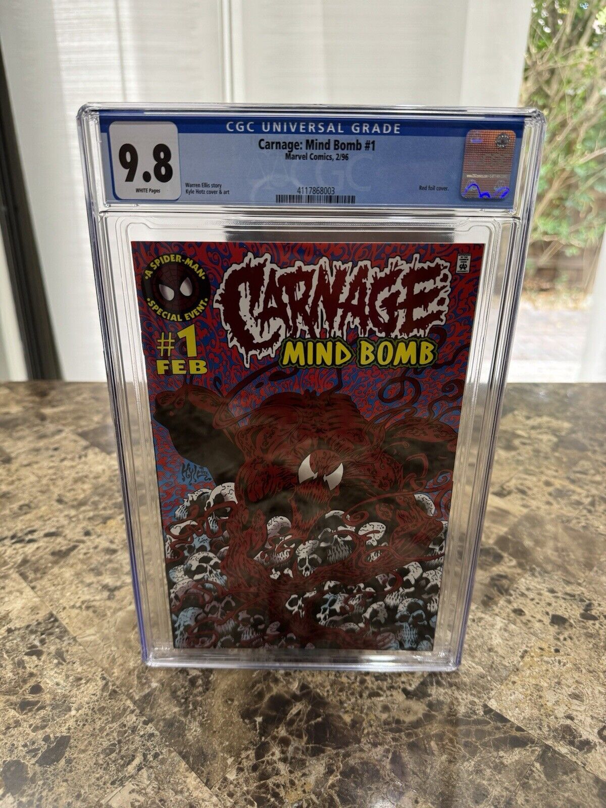 Carnage: Mind Bomb #1 CGC 9.8 Red Foil Cover- WP-Marvel- 1996-First Solo Series