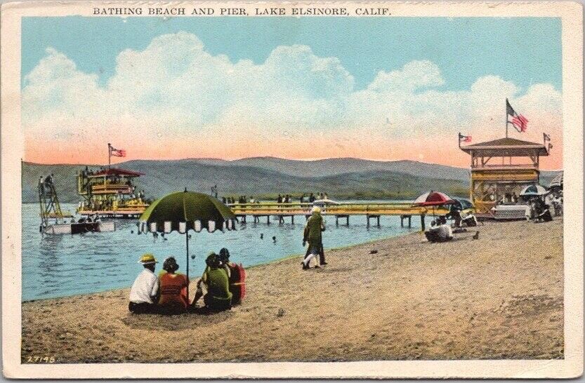 c1920s LAKE ELSINORE, California Postcard \