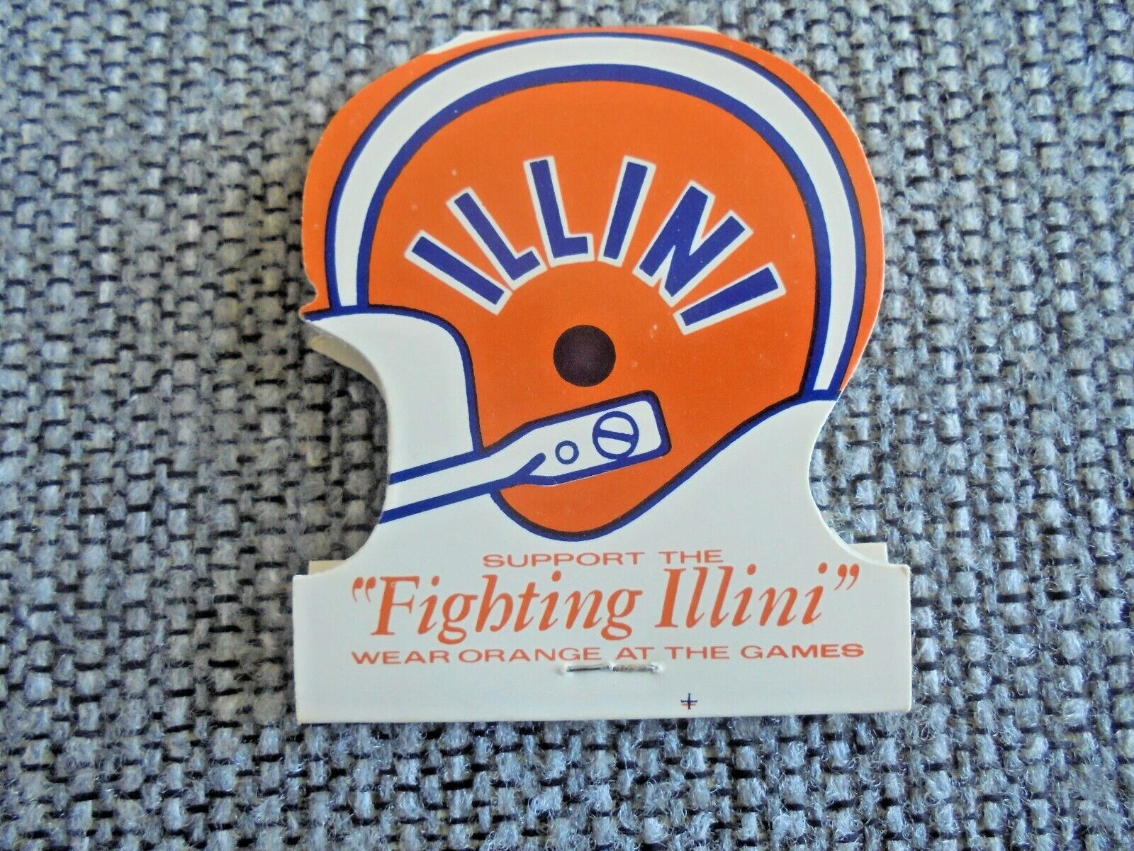 Vintage Illinois Fighting Illini 1976-1977 Football Schedule Helmet Matchbook