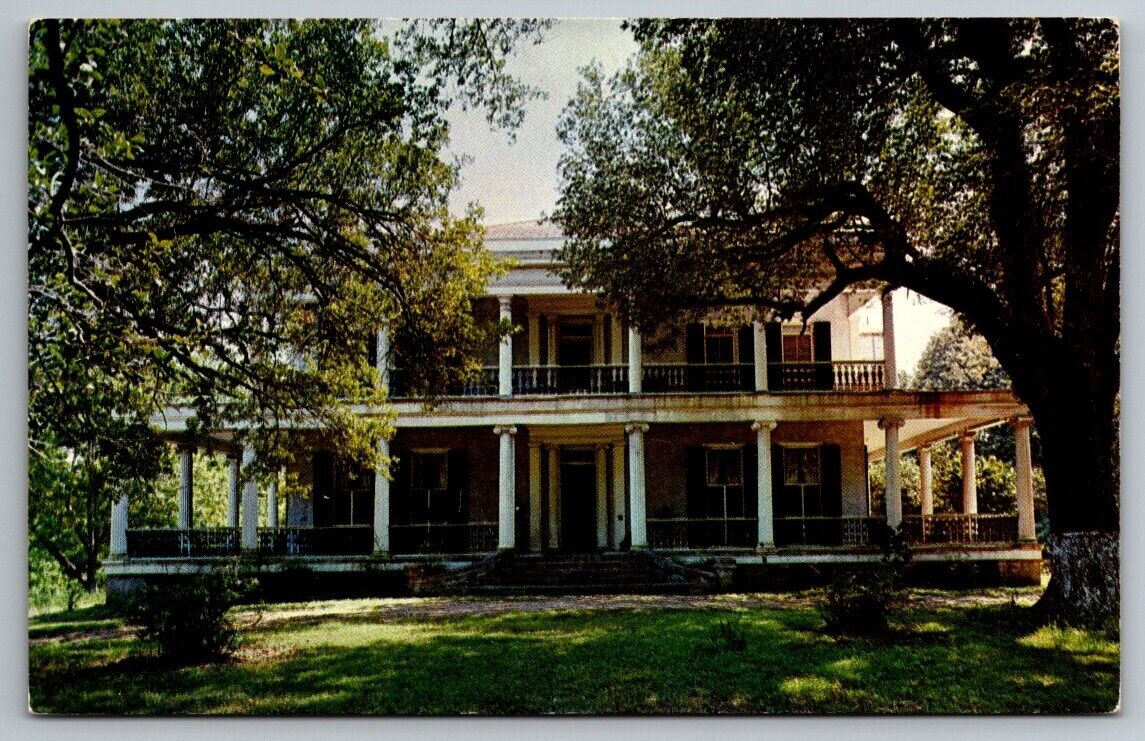 MS Mississippi Postcard Historical Brandon Hill Large Pillars Double Porches