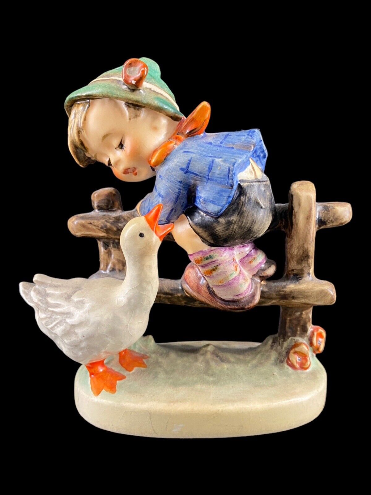 1948 Mid-Century Hummel Goebel German Porcelain Figurine 195-2/0 Barnyard Hero