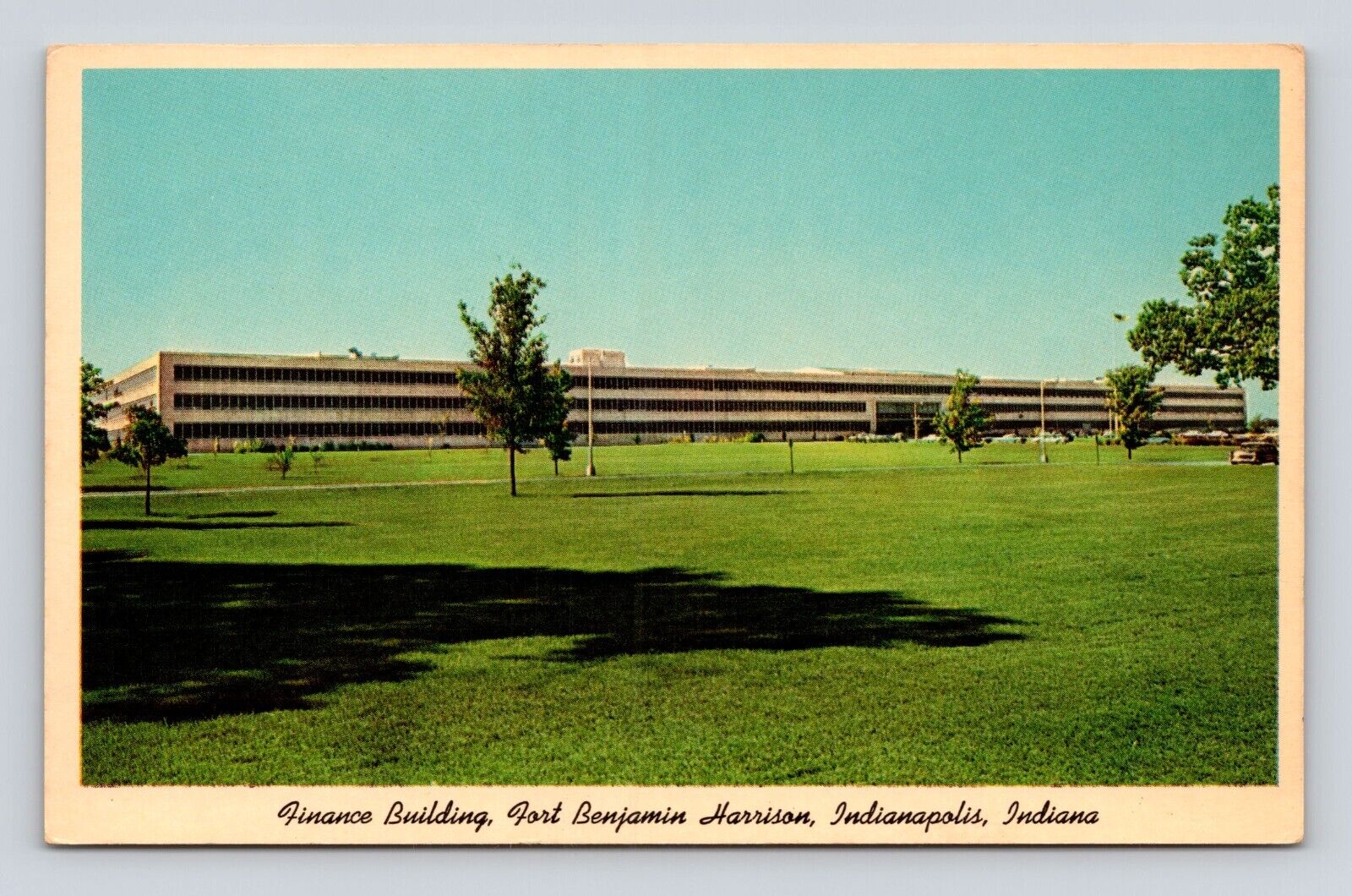 Old Postcard FINANCE BUILDING FORT BENJAMIN HARRISON Indianapolis IN 1940\'s