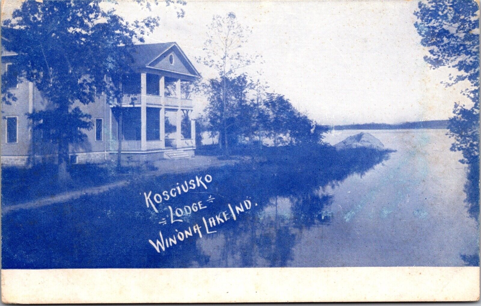 Postcard Kosciusko Lodge in Winona Lake, Indiana~134259