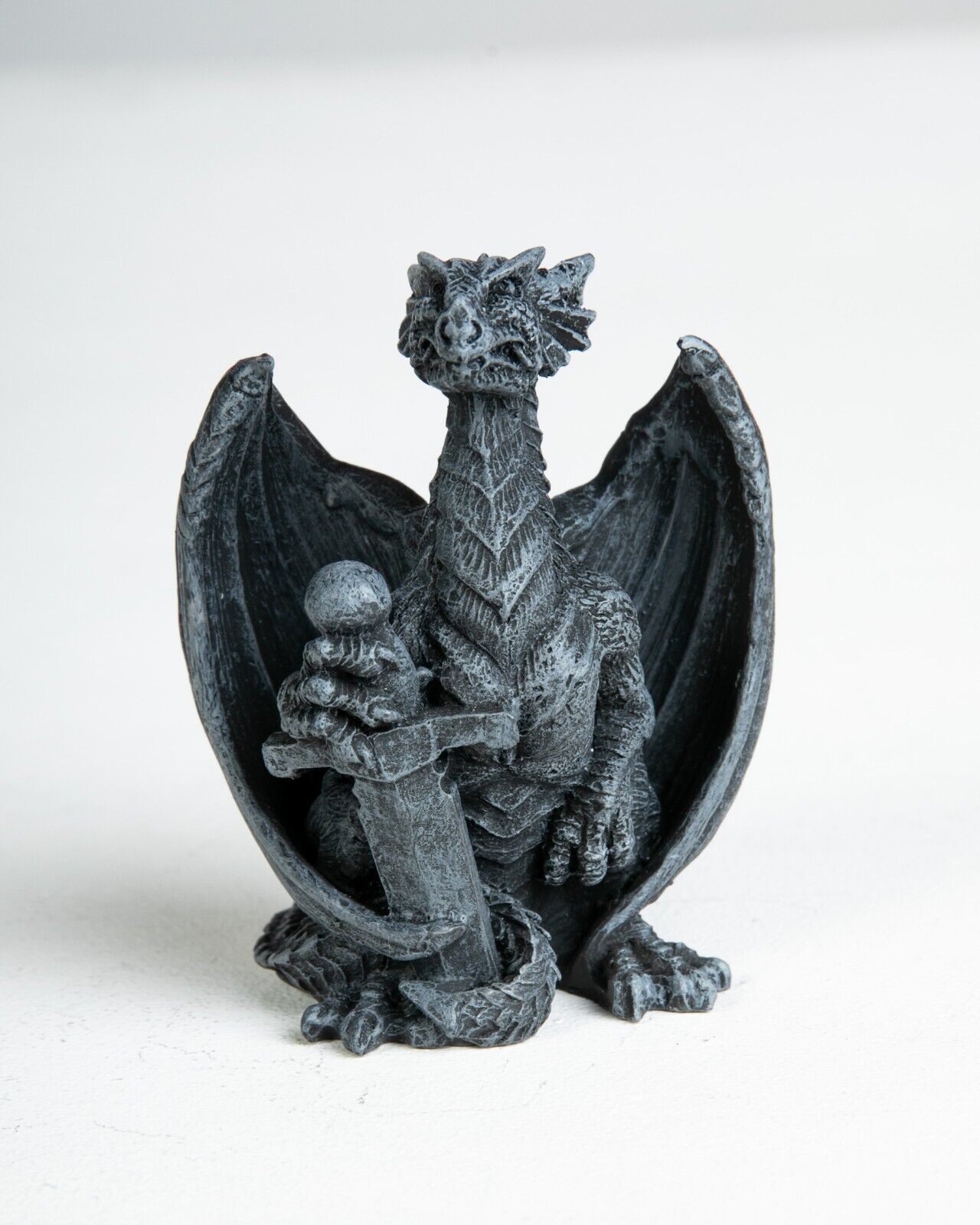 Fierce Mini Dragon Gargoyle (1) Hand Painted \'Stone\' Finish Gothic Statues