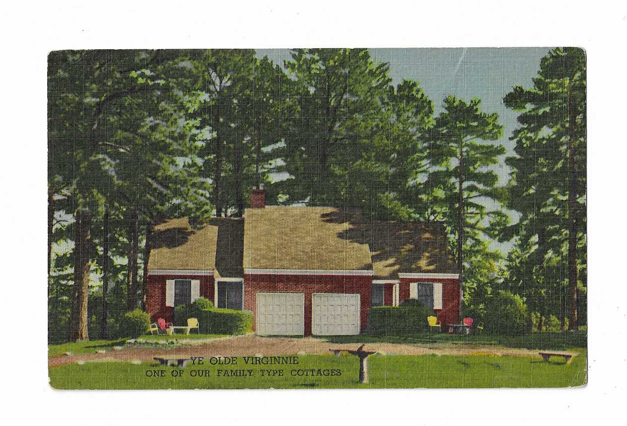1940s Postcard - YE OLDE VIRGINNEIE US Highway 1 McKenney, Virginia VA unused