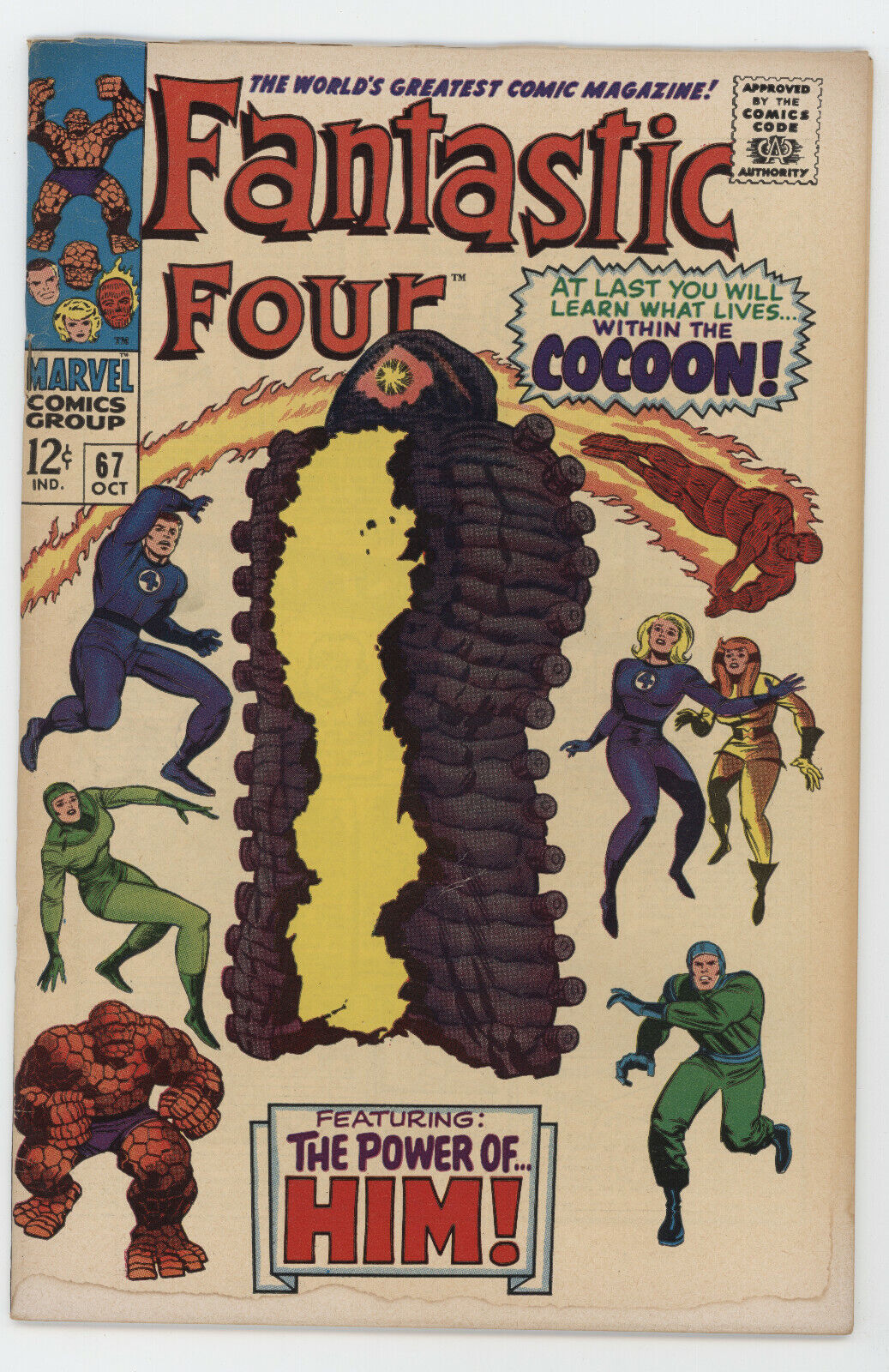 Fantastic Four 67 Marvel 1967 VG FN 1st Him Warlock Stan Lee Jack Kirby