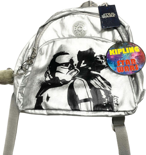 Kipling x STAR WARS Collaboration Backpack Silver 33 x 27 x 10 cm w/ tag UNUSED