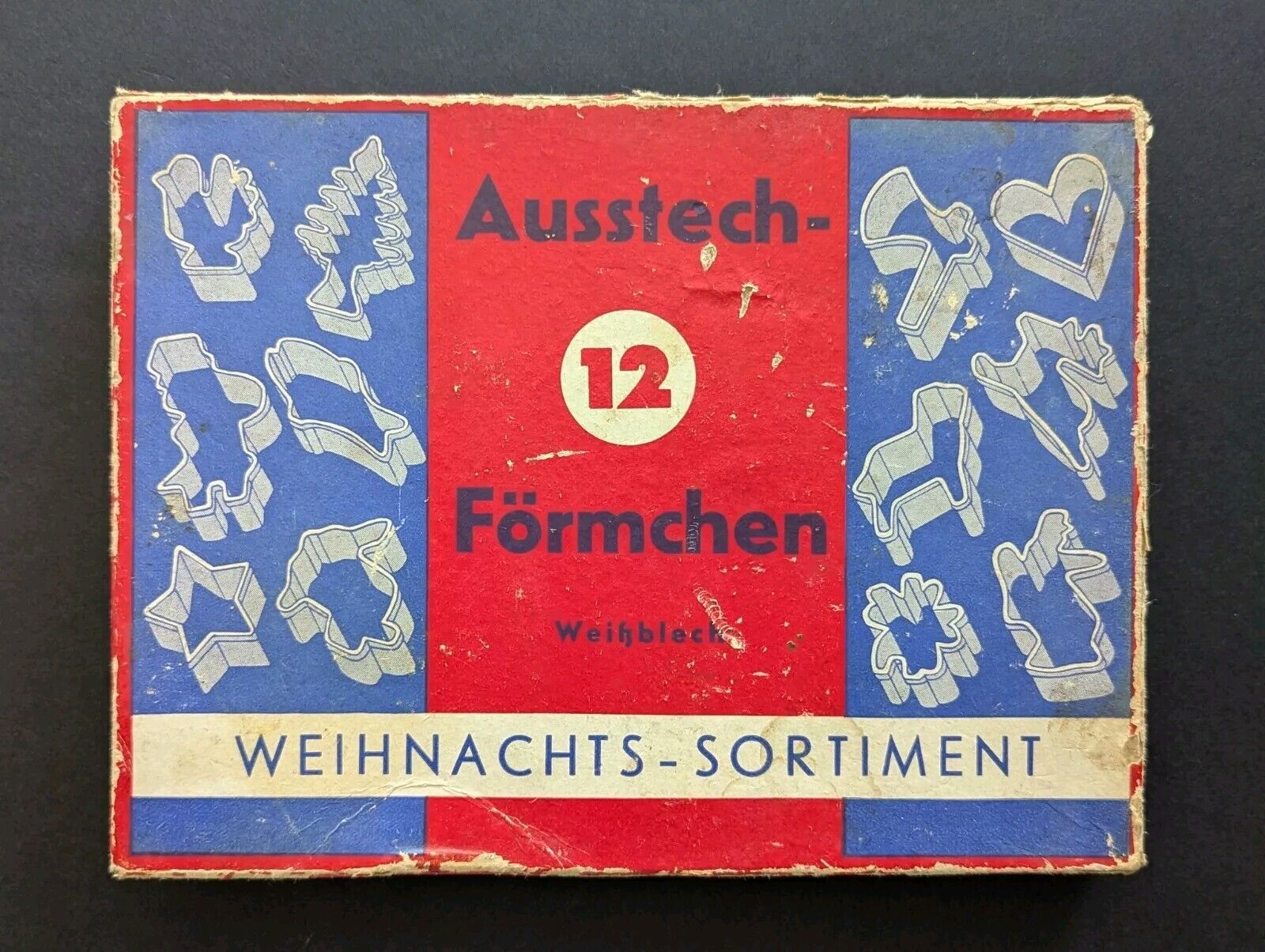 Vintage German Cookie Cutters Christmas Themed In Original Box