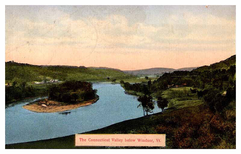 Postcard PANORAMIC SCENE Windsor Vermont VT 6/28 AQ8743