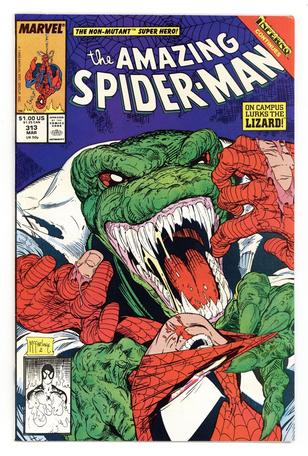 Amazing Spider-Man #313D FN/VF 7.0 1989